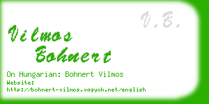 vilmos bohnert business card